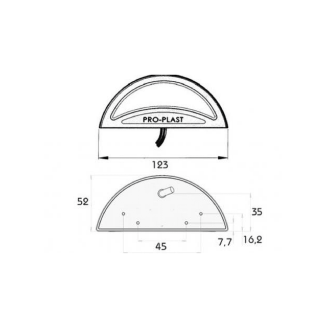 PROPLAST skiltlys LED 24V sort/rød ADR 