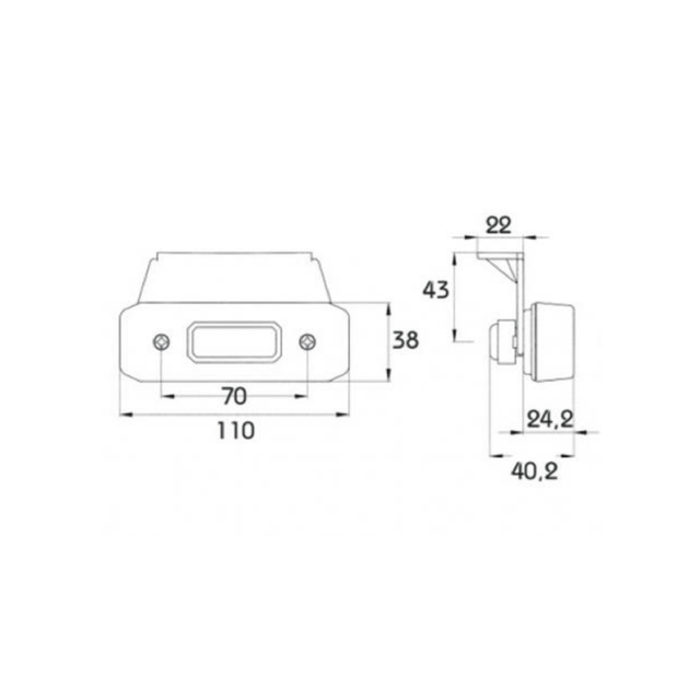 PROPLAST markeringslys LED oransje 24V 