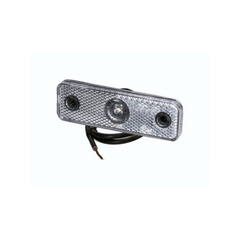PROPLAST markeringslys 1 LED hvit 12/24V 0,5 m kabel