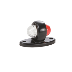 Markeringslys rød / hvit LED 12/24V