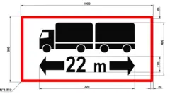 Skilt Lang last 22m 100x50cm