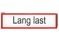 Skilt pleksiplast "lang last"