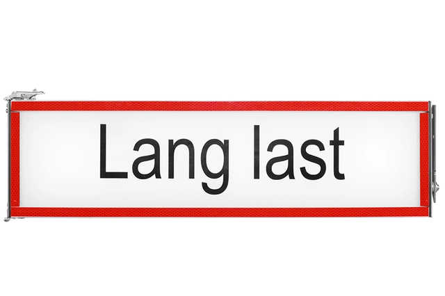 Skilt pleksiplast "lang last" 