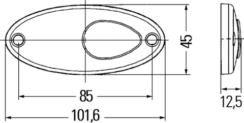 HELLA markeringslys LED oransje 12V 