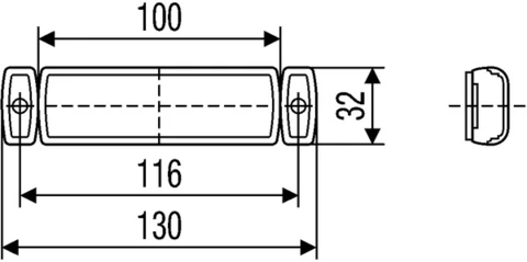 HELLA markeringslys LED oransje 24V 