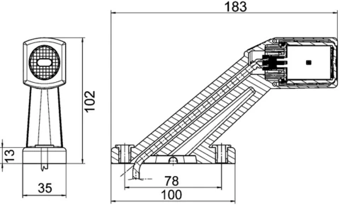 HELLA markeringslys LED høyre 12/24V 