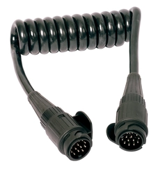 Spiralkabel adapter 13-pol støpsel 1,5m.