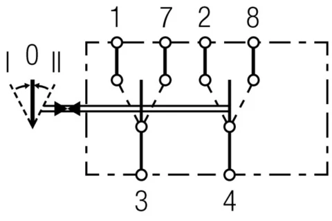 HELLA vippebryter utstyrssvar.: I->0<-II Antall tilkoblinger: 6 