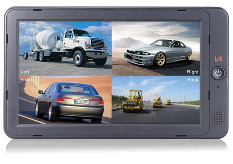 Ryggekamera monitor 10" quad-view HD 1080p touch skjerm
