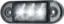 LUCIDITY Markeringslys hvitt sotet glass med 2,5m kabel