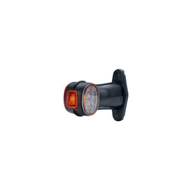 LUCIDITY Markeringslys rød/hvit LED m/kort gummiarm 