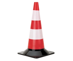 PVC kjegle rød/hvit 50cm
