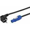 MICROPOWER 5m kabel med neutrik kontakt og 220V støpsel