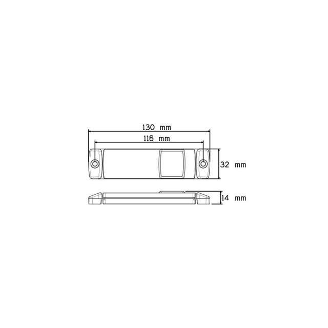 LUCIDITY markeringslys LED hvit 24V 