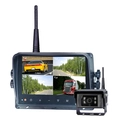 Ryggekamera sett 7" HD quad skjerm og kamera uten lukker