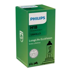 PHILIPS lyspære H18 65W 12V longe life
