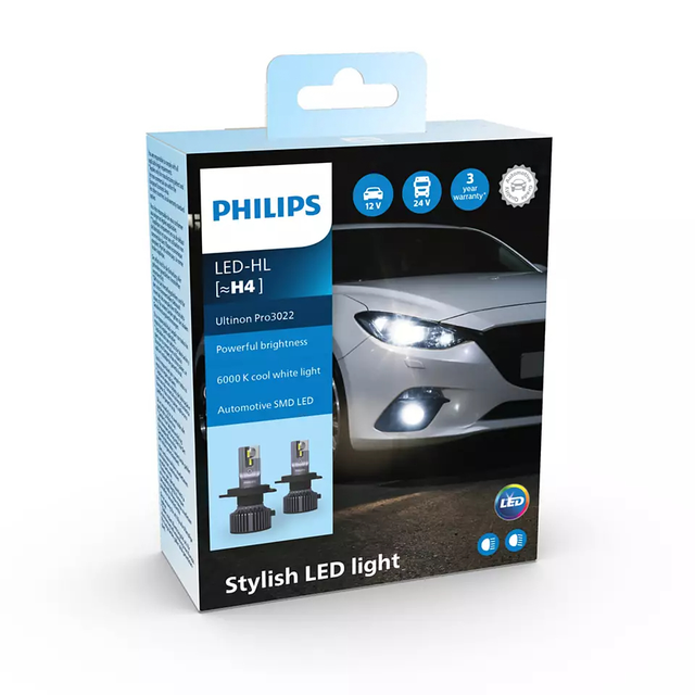 PHILIPS LED kit H4 12/24V Pro3022 