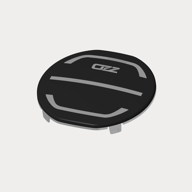 OZZ 7" Deksel rundt sort original 
