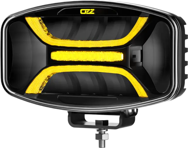OZZ XO1 P fjernlys Sort 245mm oval, 8 LED, m/varsellys R65, 8160 lm 
