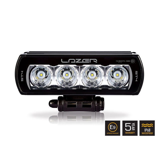 LAZER LED-bar EVO 204mm, 4 LED, fjernlys 