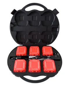 Varsellys koffert 6 stk oppladbare med magnet