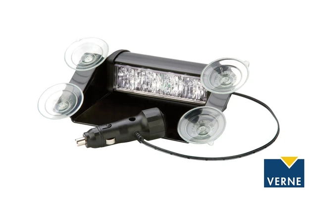 ECCO 8 LED varsellys m/sugekoppfeste 