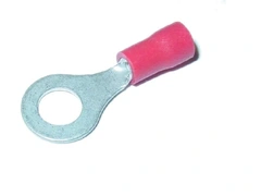 Isolert kabelsko 100 pk, Rød 4mm Hull