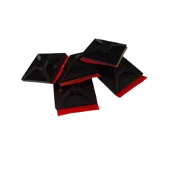 Buntebåndfeste 4,8mm 28x28mm sort plast