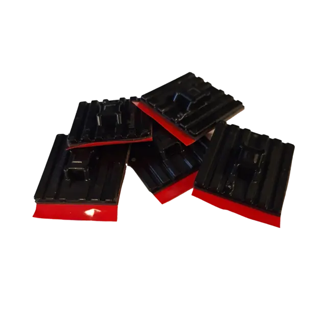 Buntebåndfeste 4,8mm 28x28mm sort plast flexibel (151-02219 ) 