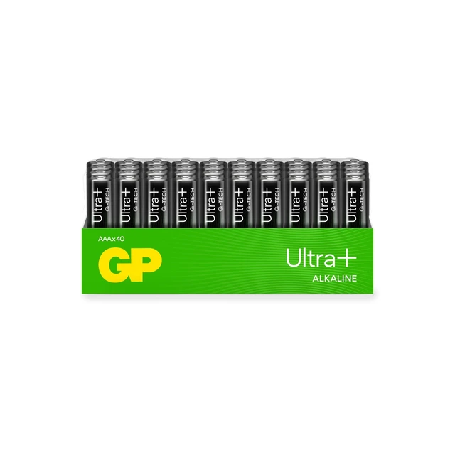 GP Ultra pluss Alkaline AAA batteri 40 pk 