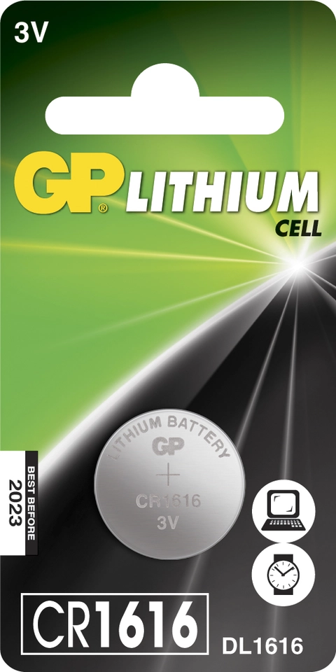 BATTERI GP LITHIUM CR1616 