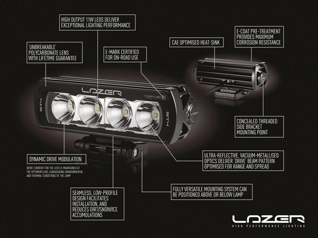 LAZER LED-bar EVO 524mm, 12 LED, fjernlys 