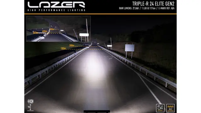 LAZER LED-bar Elite 1125mm, 24 LED fjernlys 