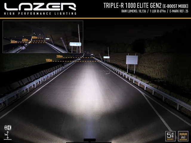 LAZER TR1000 LED-bar fjernlys 410mm, 8 LED 