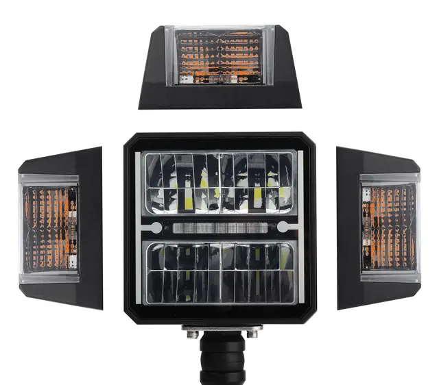 BRIODLIGHTS LED brøytelys h/v 4 LED nærlys,fjærnlys m/varme 