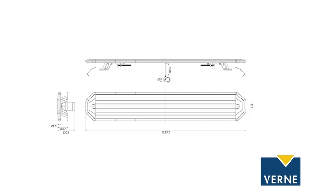 BRIODLIGHTS HORIZON 48" Varsellysbjelke LED 120cm 12/24V 