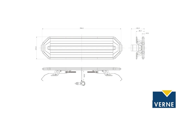 BRIODLIGHTS HORIZON 30" Varsellysbjelke LED 75cm 12/24V 