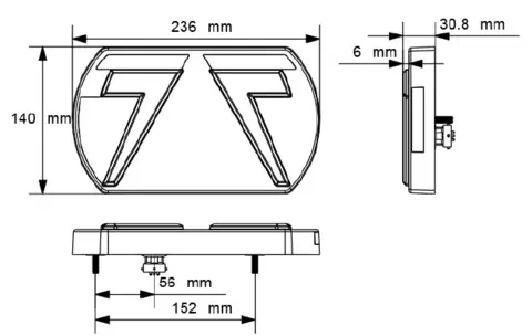 LUCIDITY Baklampe 12V LED Høyre 