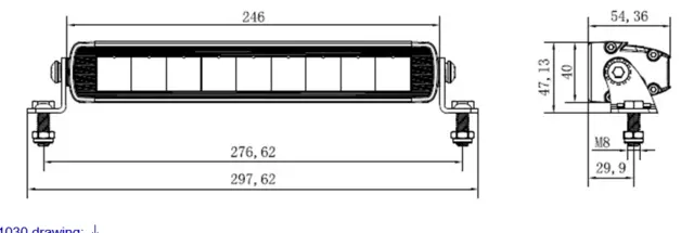 BRIOD arbeidslys LED-bar park/varsellys 250mm, 3780 lumen 