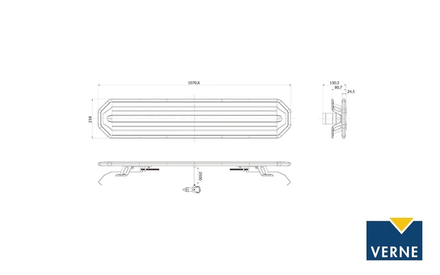 BRIODLIGHTS HORIZON 42" Varsellysbjelke LED 105cm 12/24V 