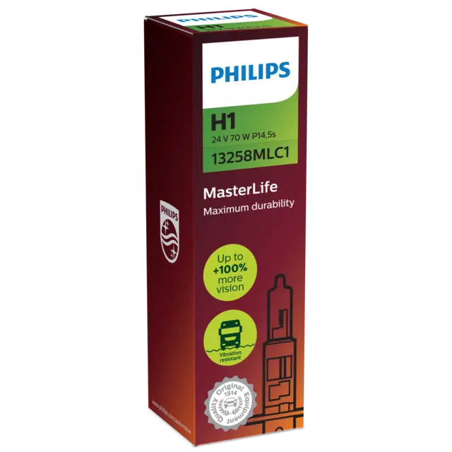 PHILIPS lyspære H1 24V 70W master life 