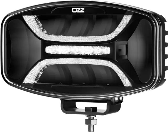 OZZ XO1 P fjernlys Sort 245mm oval, 8 LED, m/varsellys R65, 8160 lm 