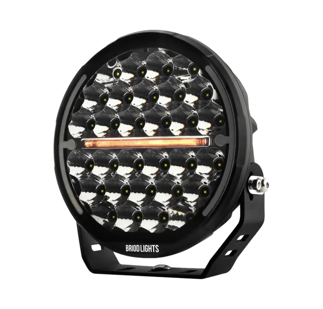 BriodLights Ice-X fjernlys 9" 13500 lm med varme i glasset