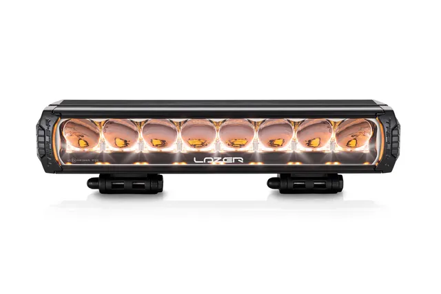 LAZER TR1000 LED-bar fjernl. m/varsellys 410mm, 8 LED, sort utgave 