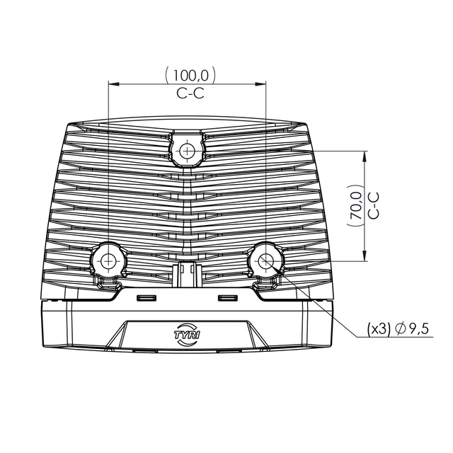 TYRI VL LED arbeidslys Symmetrisk 12/24V 