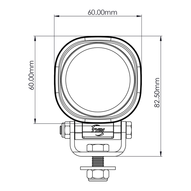 TYRI 0606 LED arbeidslys Symmetrisk 12V 