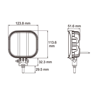 LUCIDITY 9 LED arbeidslys 1512 effektive lumen buet 