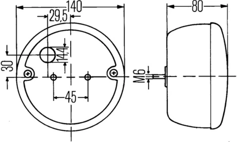 HELLA Baklampe u/ skiltlys ADR godkjent 12/24V 