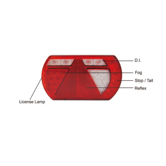 LUCIDITY Baklampe 12V LED Høyre 