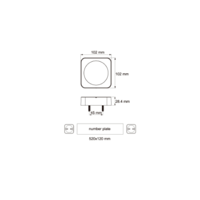 LUCIDITY Baklampe 12/24 LED 